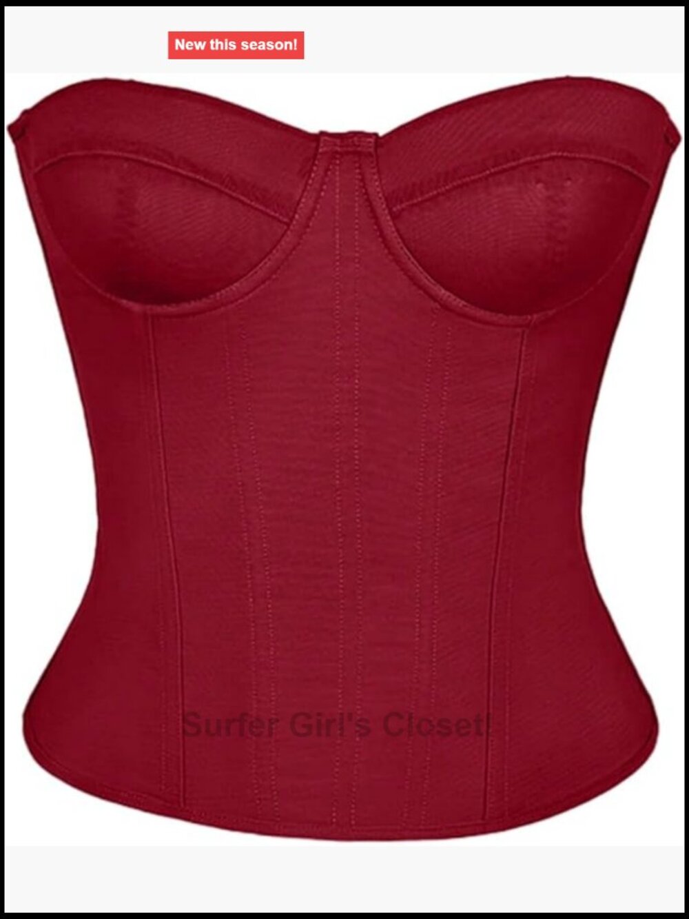 Strapless Lace Up Boned Corset Bustier Top for Women Going Out Party